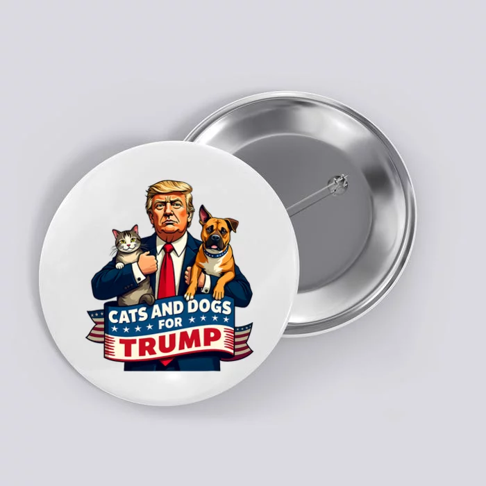 Cats And Dogs For Trump 2024 Kittens And Dogs For Trump Button