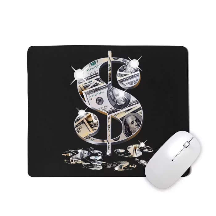 Cool As Dollar Bill Dollar Sign $$ Gift Mousepad