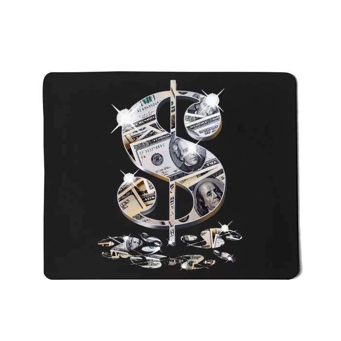 Cool As Dollar Bill Dollar Sign $$ Gift Mousepad