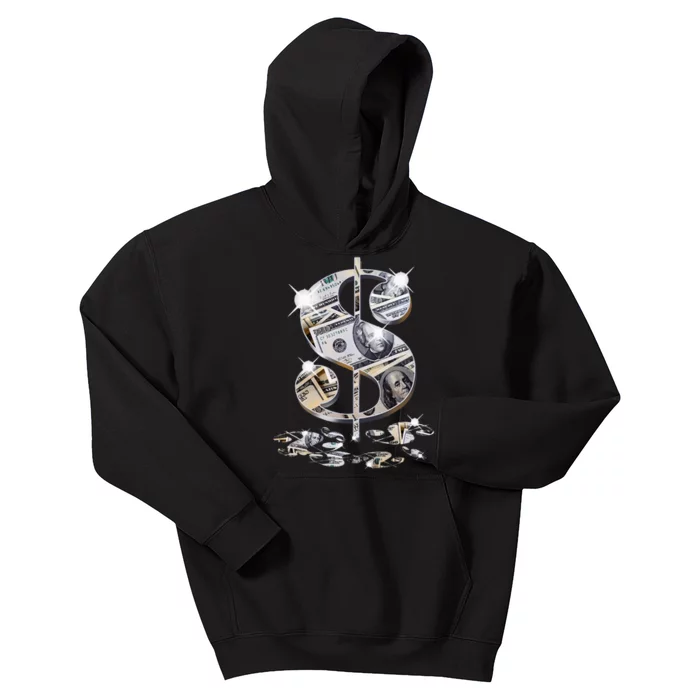 Cool As Dollar Bill Dollar Sign $$ Gift Kids Hoodie