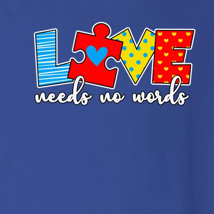 Cute Autism Design Love Needs No Words Great Gift Toddler Long Sleeve Shirt