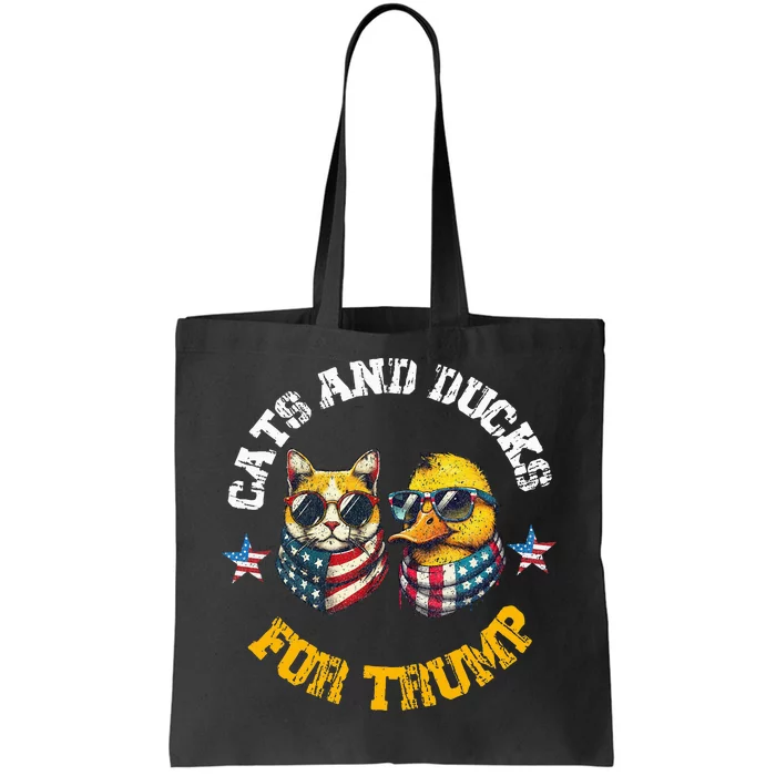 Cats And Ducks For Trump President 2024 Trump Vance 2024 Tote Bag