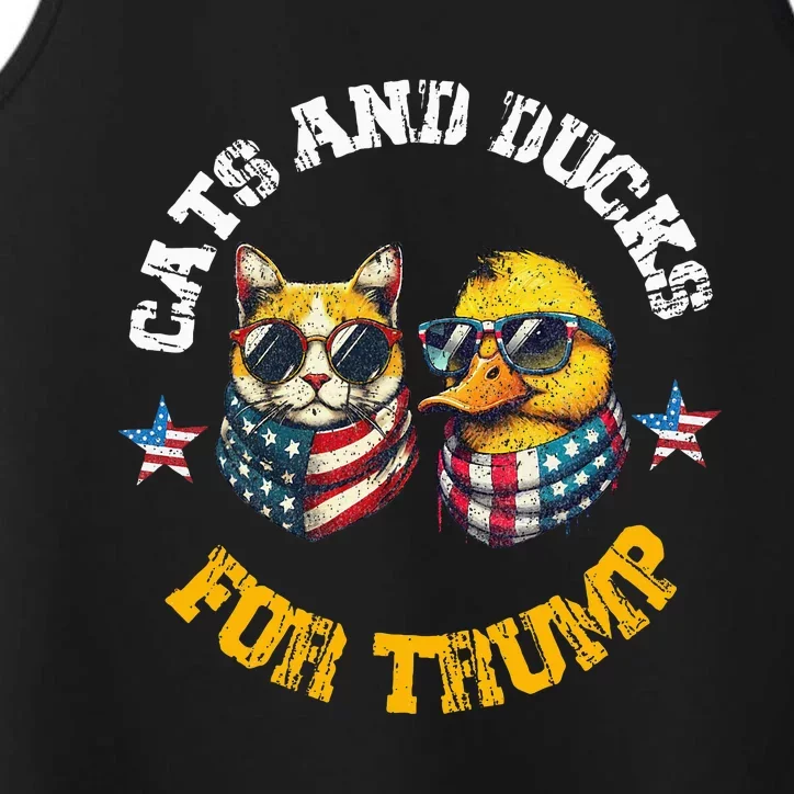 Cats And Ducks For Trump President 2024 Trump Vance 2024 Performance Tank