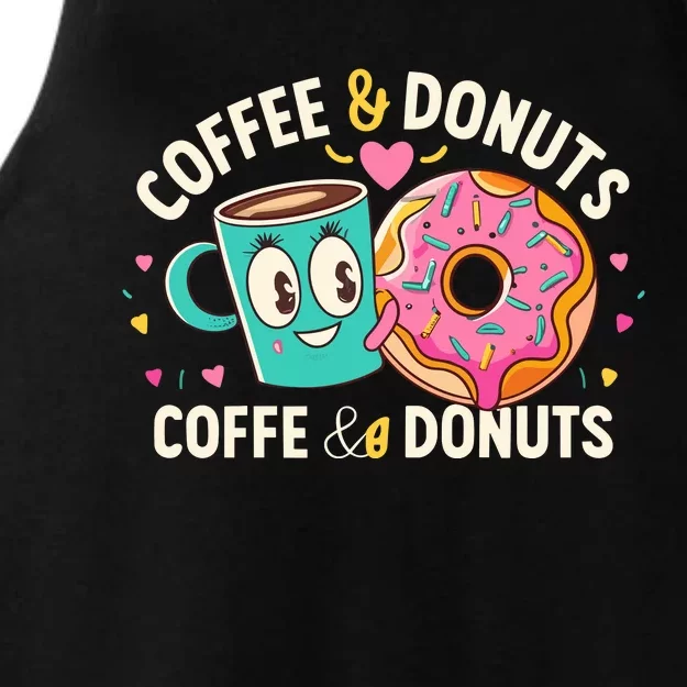 Coffee And Donuts Ladies Tri-Blend Wicking Tank