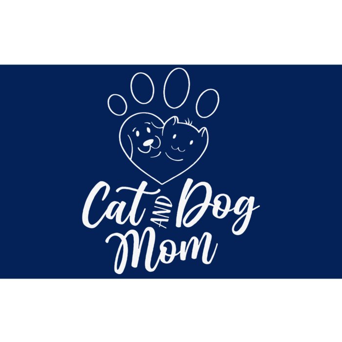 Cat And Dog Mom Dogs Cats Lover Mother Mommy Mama Mothers Bumper Sticker