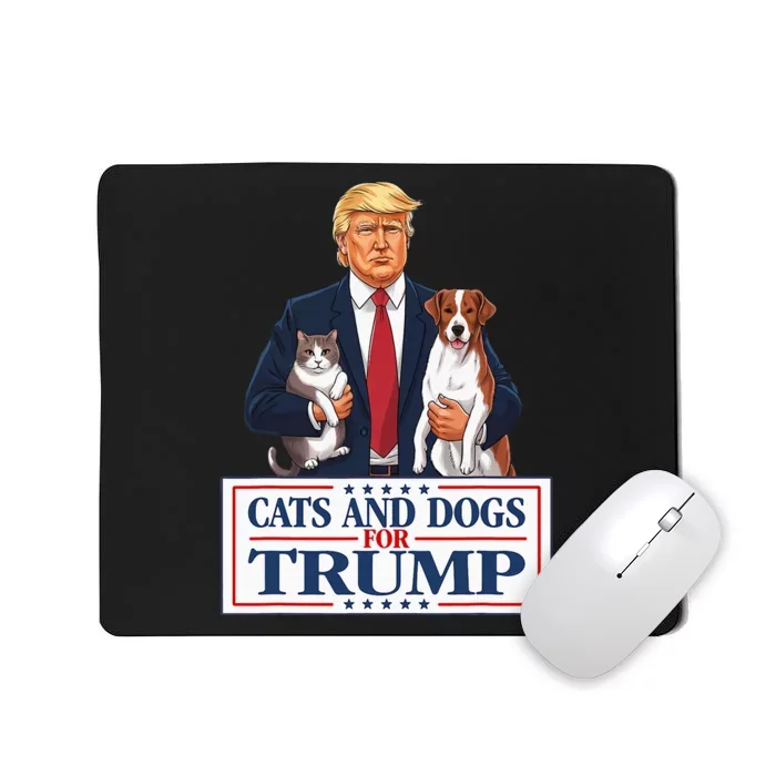 Cats And Dogs For Trump 2024 Pets Mousepad