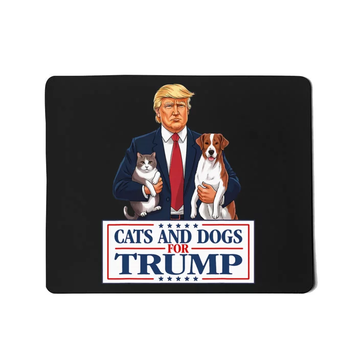 Cats And Dogs For Trump 2024 Pets Mousepad