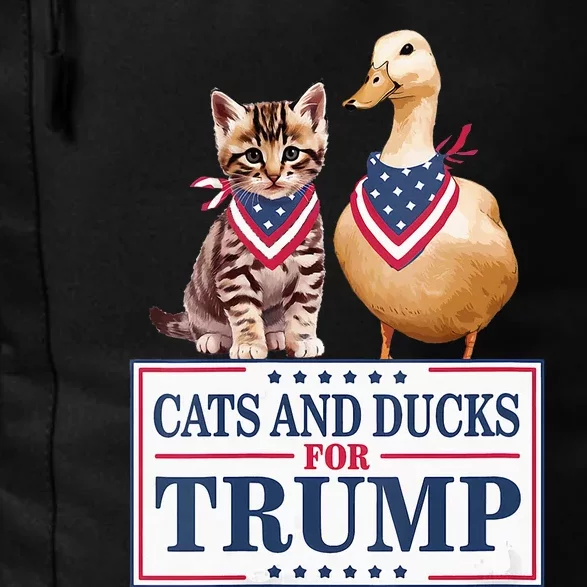 Cats And Ducks For Trump 2024 Kittens And Ducks For Trump Daily Commute Backpack