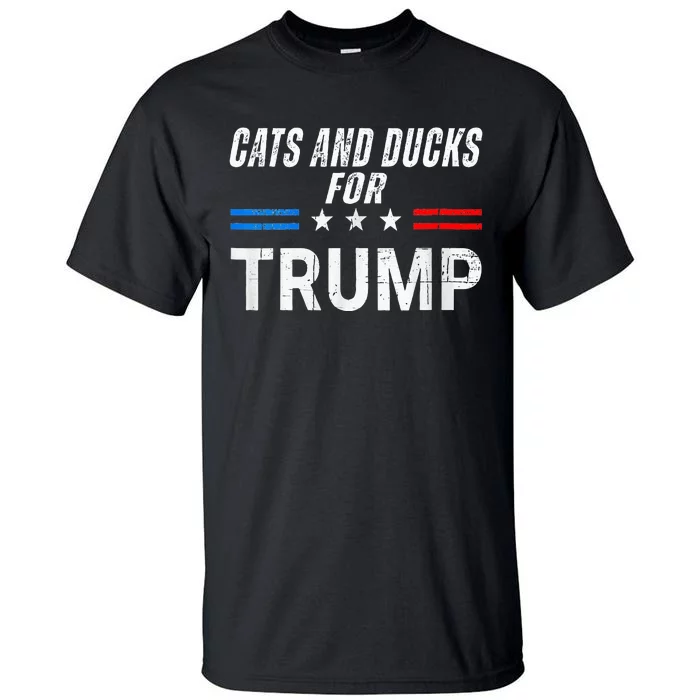 Cats And Ducks For Trump 2024 Kittens And Ducks Tall T-Shirt