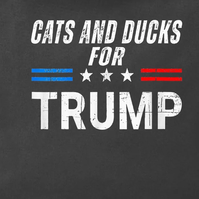 Cats And Ducks For Trump 2024 Kittens And Ducks Zip Tote Bag