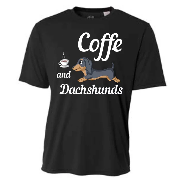 Coffee And Dachshunds Cooling Performance Crew T-Shirt