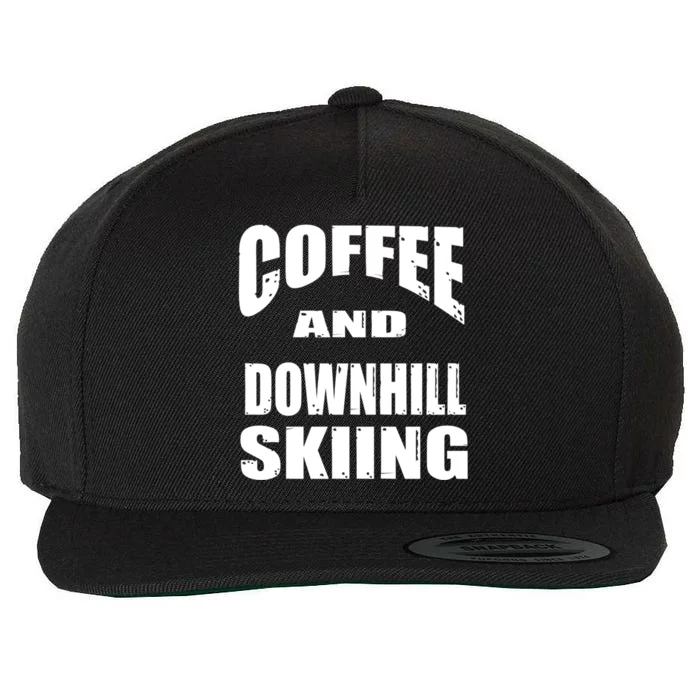 Coffee And Downhill Skiing / Downhill Skiers Design Gift Wool Snapback Cap