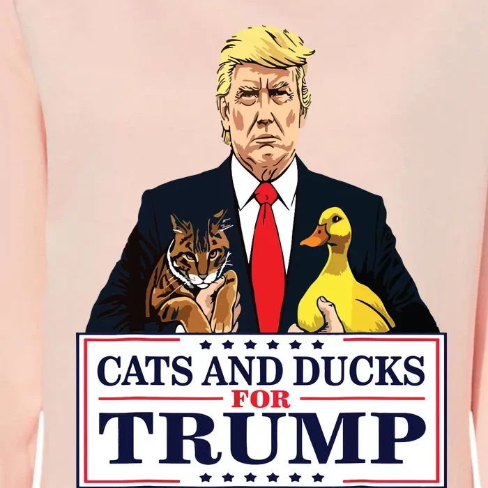 Cats And Ducks For Trump 2024 Kittens And Ducks For Trump Womens California Wash Sweatshirt