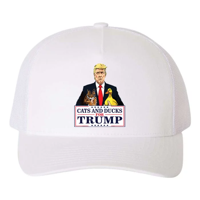 Cats And Ducks For Trump 2024 Kittens And Ducks For Trump Yupoong Adult 5-Panel Trucker Hat