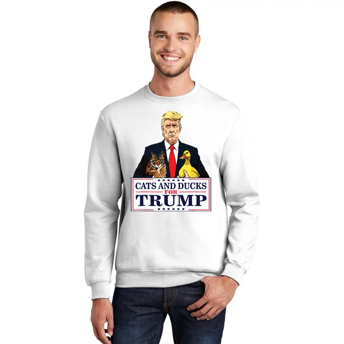 Cats And Ducks For Trump 2024 Kittens And Ducks For Trump Sweatshirt