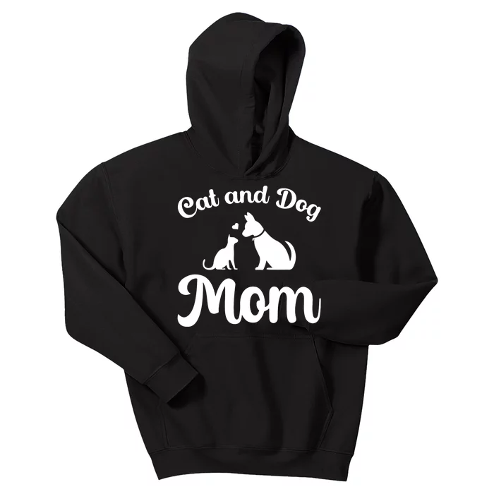 Cats And Dogs Mom Mother's Day Puppy Pets Animals Lover Kids Hoodie