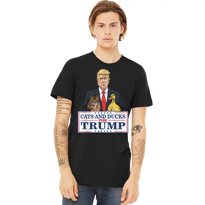 Cats And Ducks For Trump 2024 Kittens And Ducks For Trump Premium T-Shirt