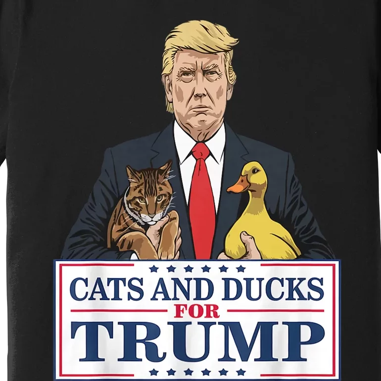 Cats And Ducks For Trump 2024 Kittens And Ducks For Trump Premium T-Shirt