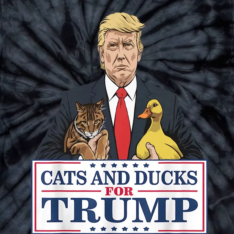 Cats And Ducks For Trump 2024 Kittens And Ducks For Trump Tie-Dye T-Shirt