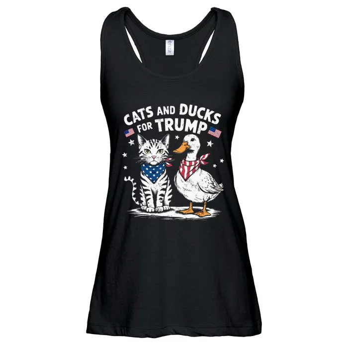 Cats And Ducks For Trump Kittens And Ducks For Trump Ladies Essential Flowy Tank