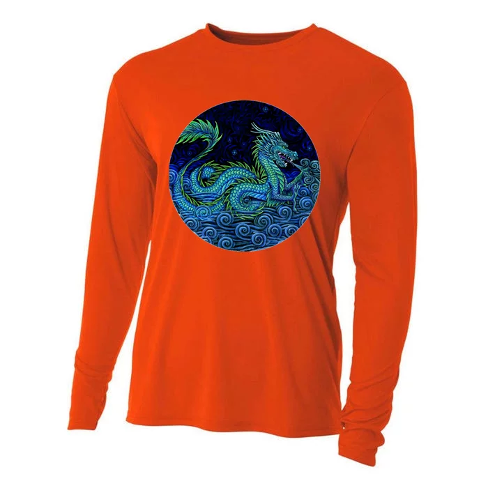 Chinese Azure Dragon Cooling Performance Long Sleeve Crew