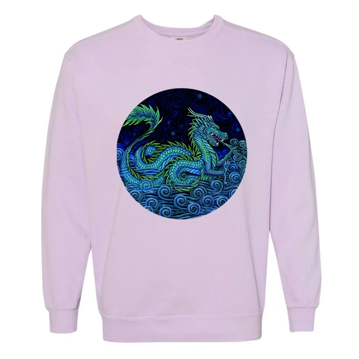 Chinese Azure Dragon Garment-Dyed Sweatshirt