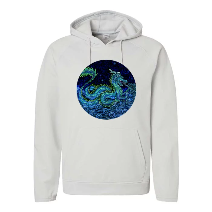 Chinese Azure Dragon Performance Fleece Hoodie