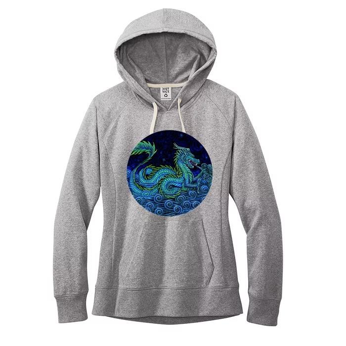 Chinese Azure Dragon Women's Fleece Hoodie