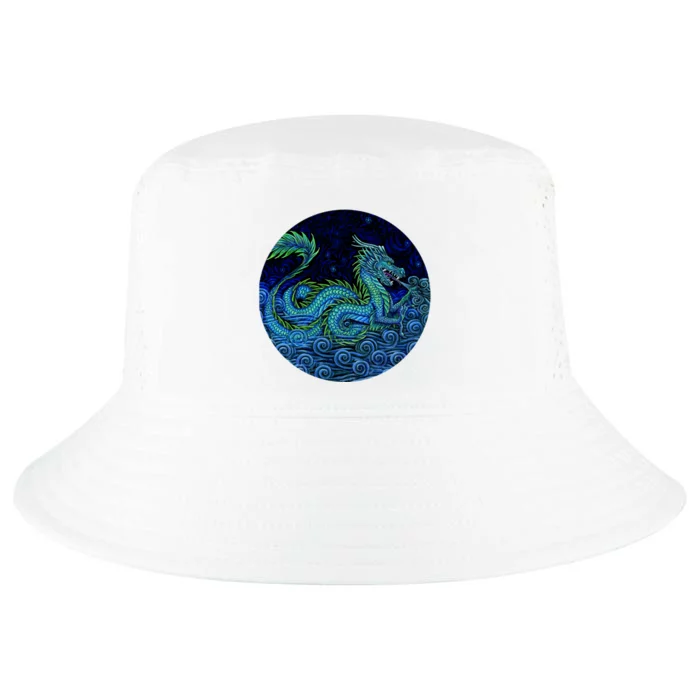 Chinese Azure Dragon Cool Comfort Performance Bucket Hat