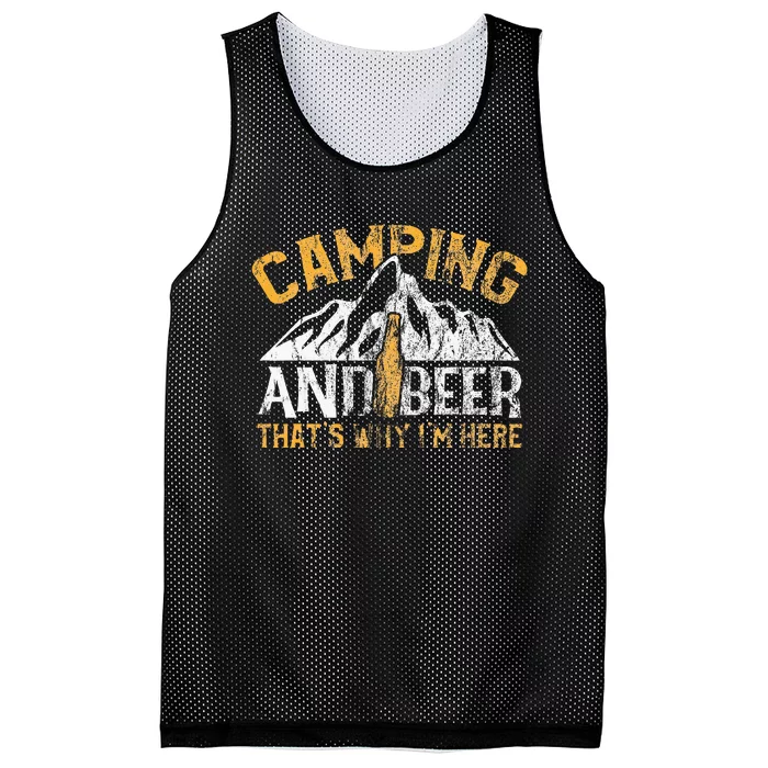 Camping And Drinking Camping And Beer Why Im Here Mesh Reversible Basketball Jersey Tank