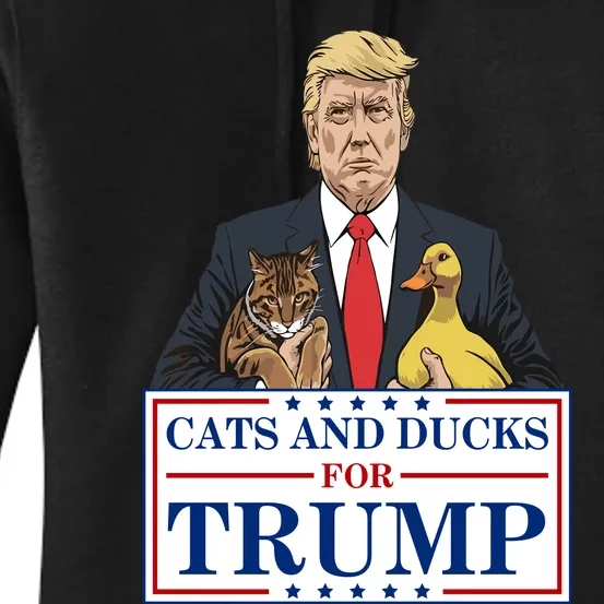 Cats And Ducks For Trump Women's Pullover Hoodie