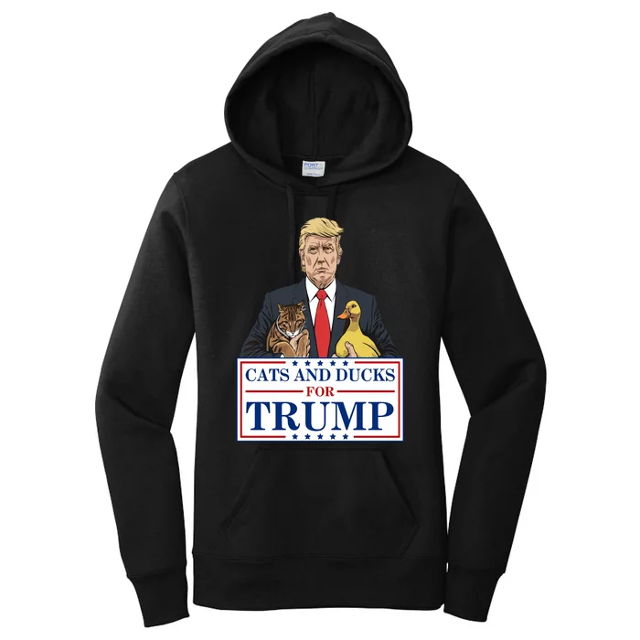 Cats And Ducks For Trump Women's Pullover Hoodie