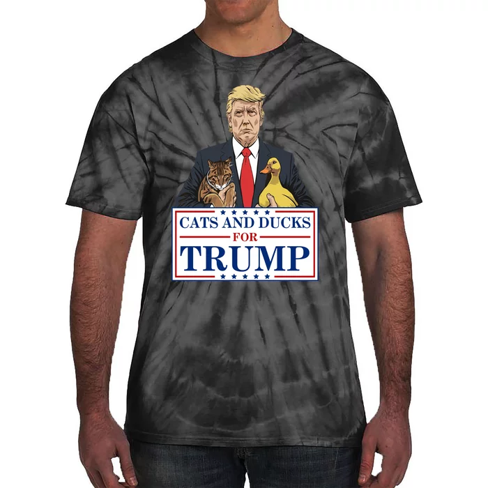 Cats And Ducks For Trump Tie-Dye T-Shirt