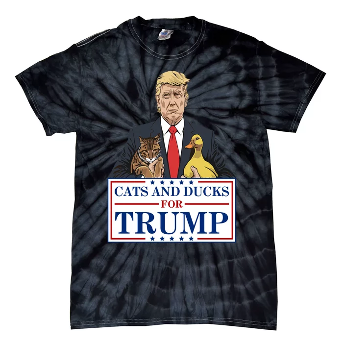 Cats And Ducks For Trump Tie-Dye T-Shirt