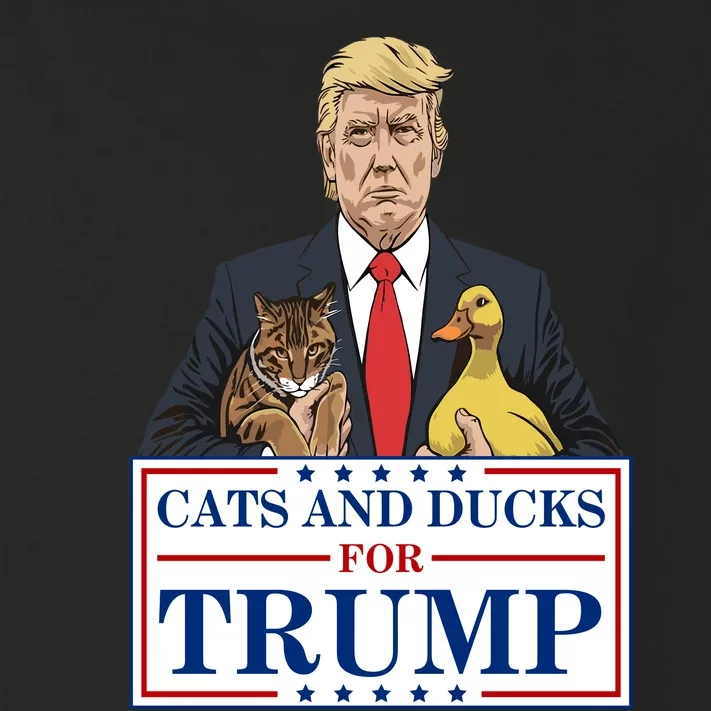 Cats And Ducks For Trump Toddler Long Sleeve Shirt