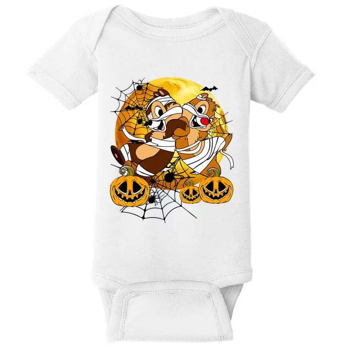 Chip And Dale Mummy Halloween Double Trouble Baby Bodysuit