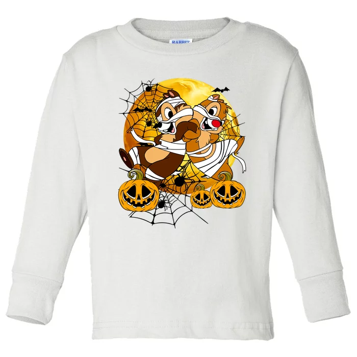 Chip And Dale Mummy Halloween Double Trouble Toddler Long Sleeve Shirt