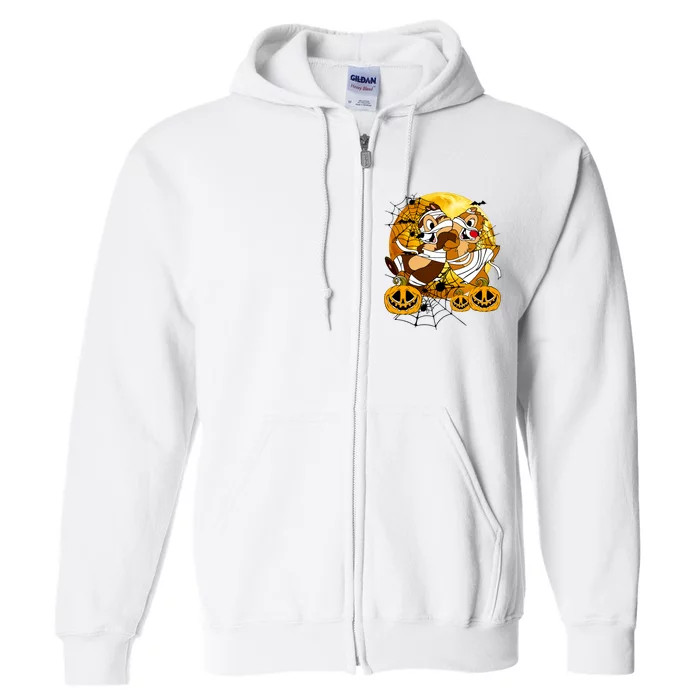 Chip And Dale Mummy Halloween Double Trouble Full Zip Hoodie