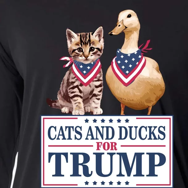 Cats And Ducks For Trump Cooling Performance Long Sleeve Crew