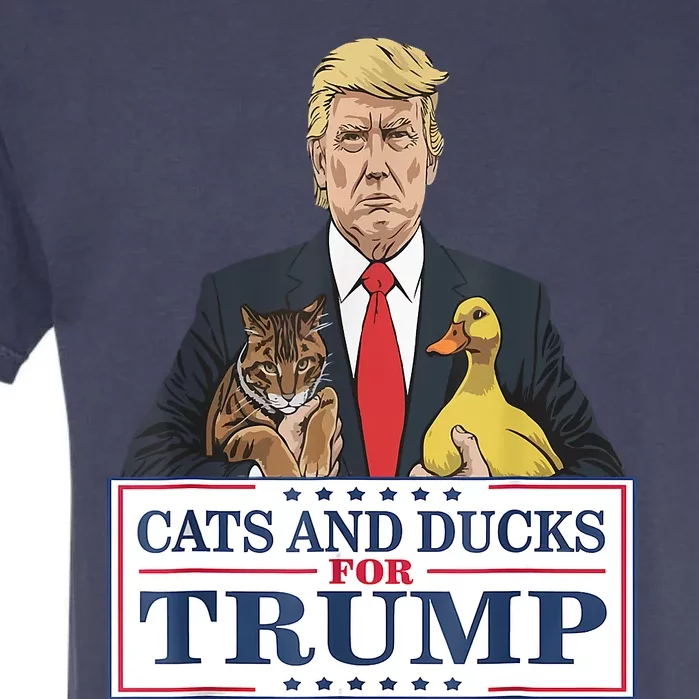 Cats And Ducks For Trump 2024 Kittens And Ducks For Trump Garment-Dyed Heavyweight T-Shirt