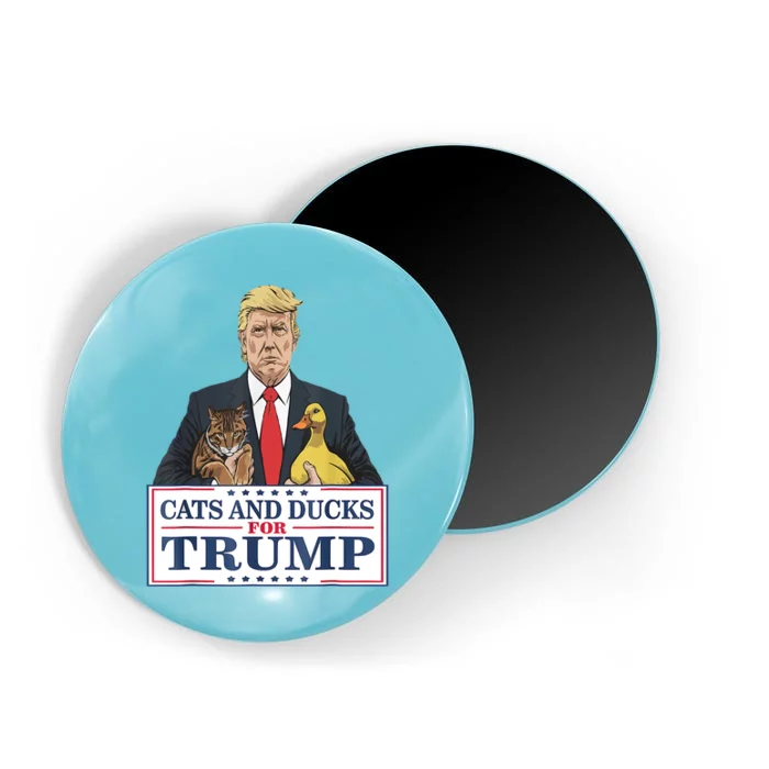 Cats And Ducks For Trump 2024 Kittens And Ducks For Trump Magnet