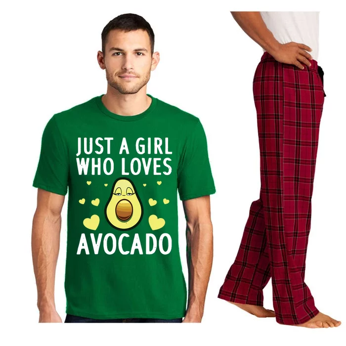 Cute Avocado Design For Girl Women Pear Avocado Lovers Pajama Set