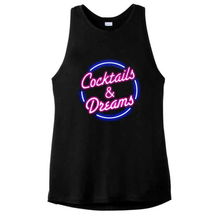 Cocktails And Dreams Ladies Tri-Blend Wicking Tank