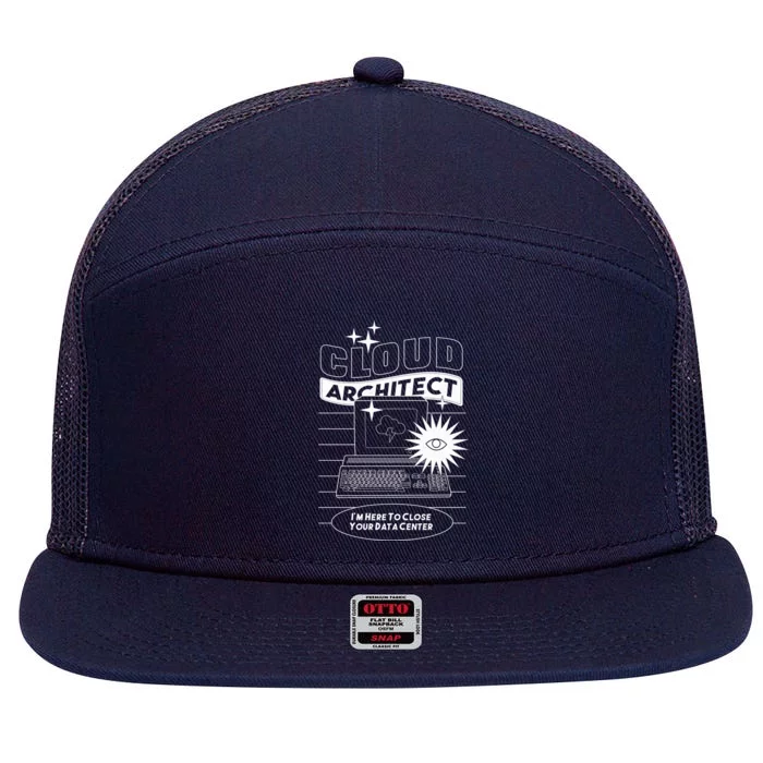 Cloud Architect Data Center 7 Panel Mesh Trucker Snapback Hat