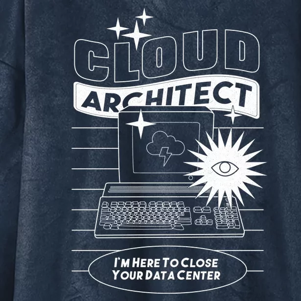 Cloud Architect Data Center Hooded Wearable Blanket