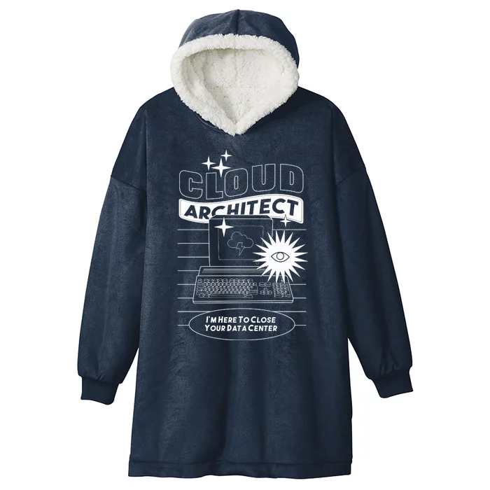 Cloud Architect Data Center Hooded Wearable Blanket