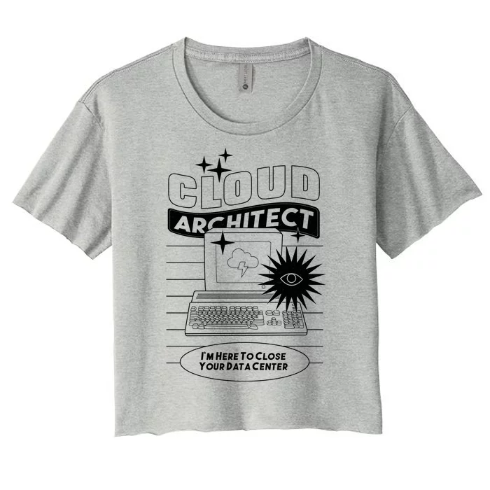 Cloud Architect Data Center Women's Crop Top Tee