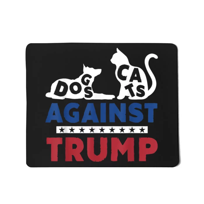 Cats And Dogs Against Trump 2024 Anti Trump Usa Flag Mousepad