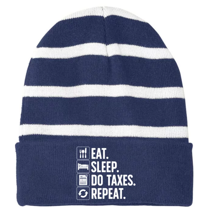 Cute Accountant Design For Men Women Accountant Accounting Striped Beanie with Solid Band