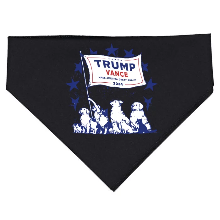 Cats And Dogs For Trump Vance USA-Made Doggie Bandana